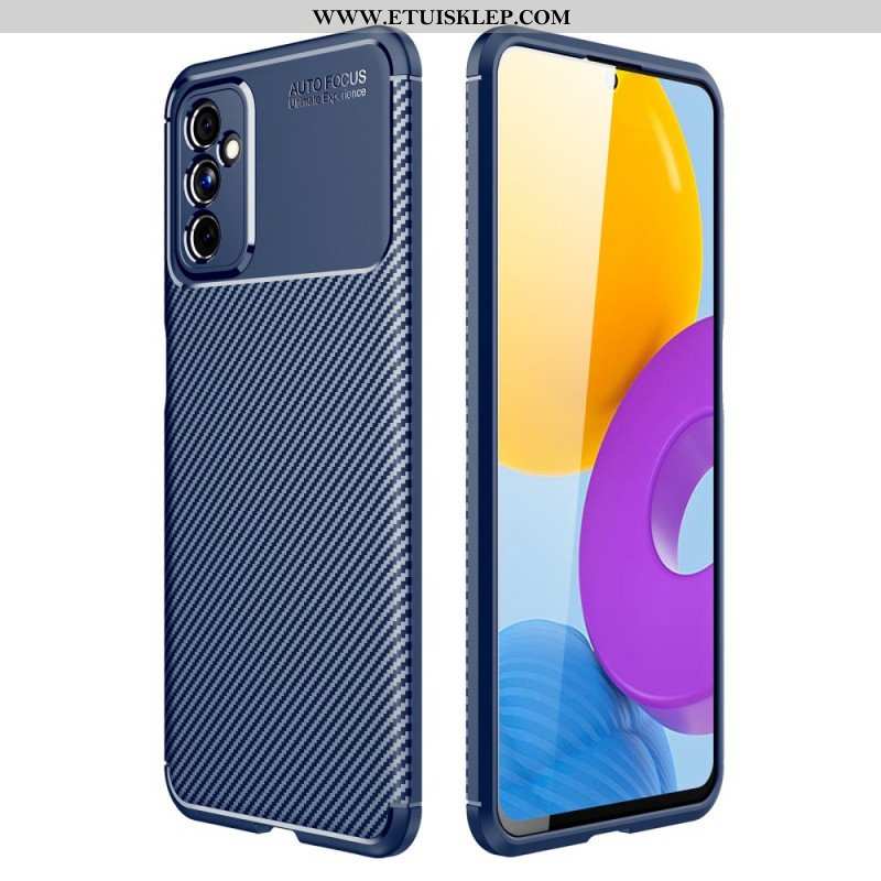 Etui do Samsung Galaxy M52 5G Elastyczna Tekstura Włókna Węglowego